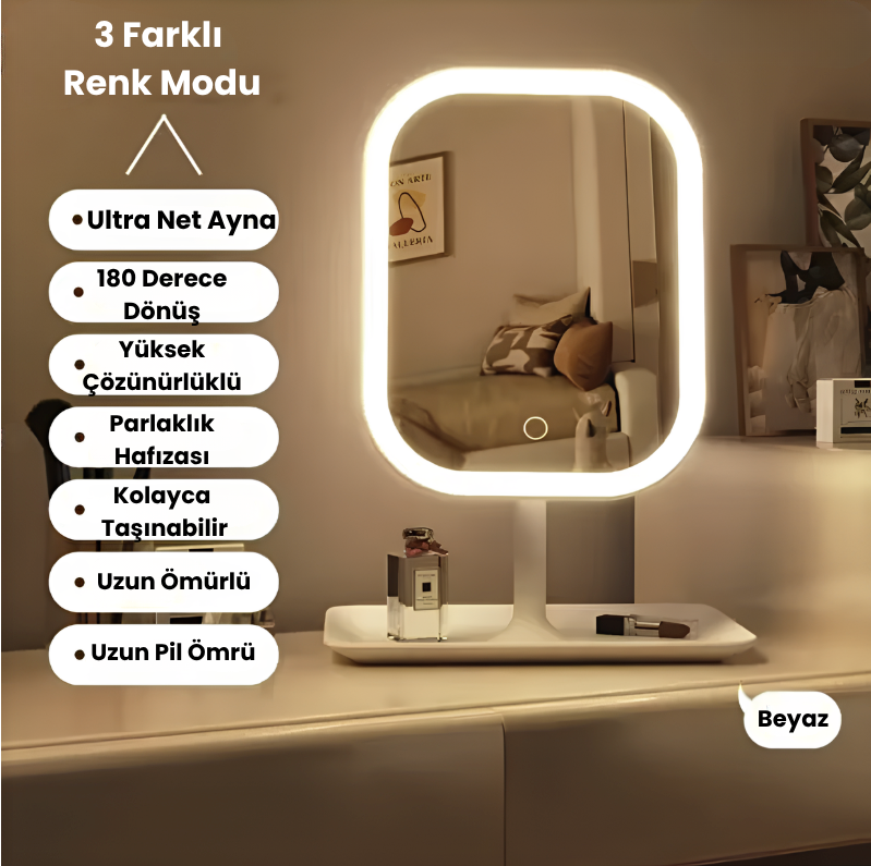 Led Işıklı Makyaj Aynası
