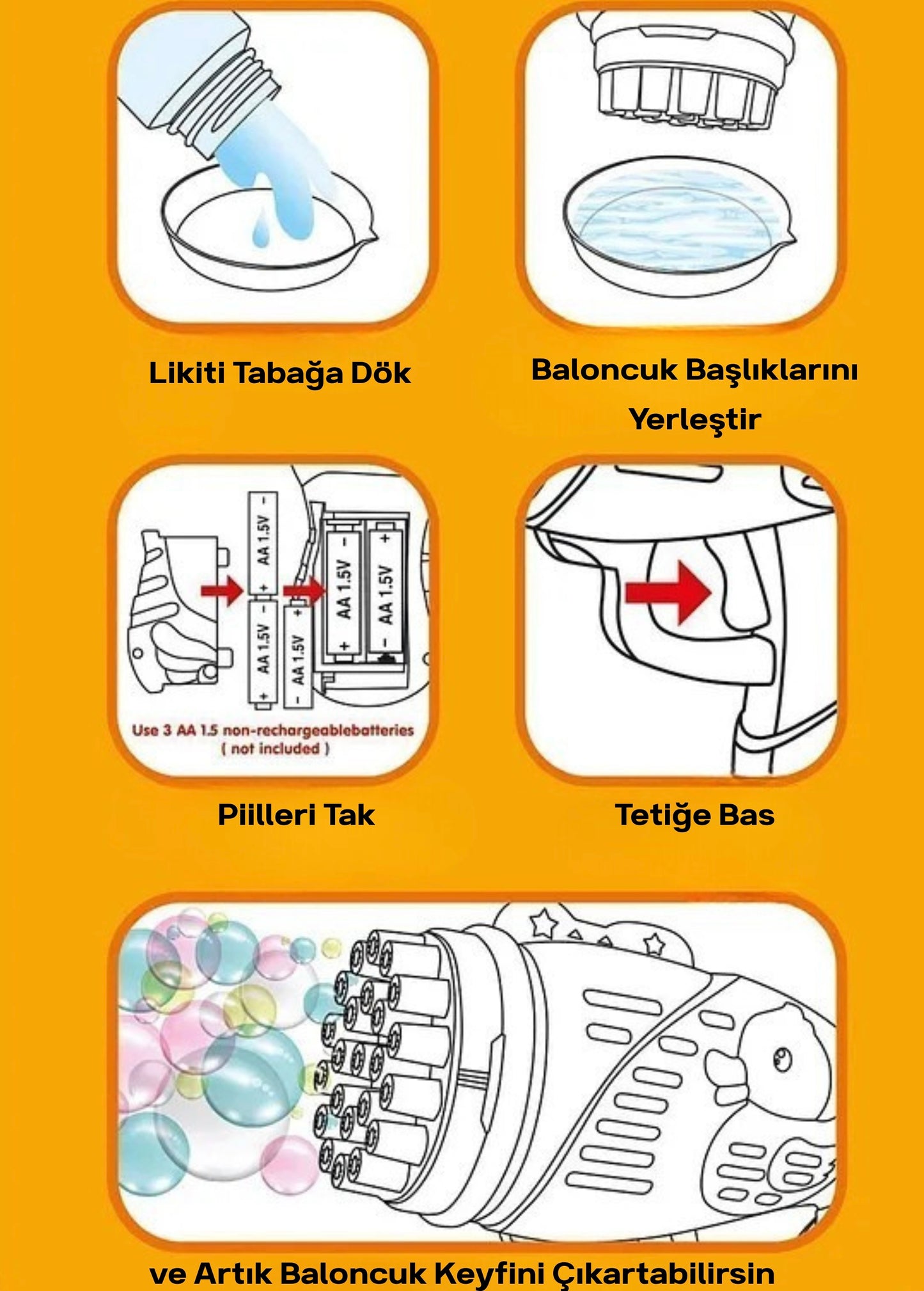 Mini Ördek Köpük Tabancası