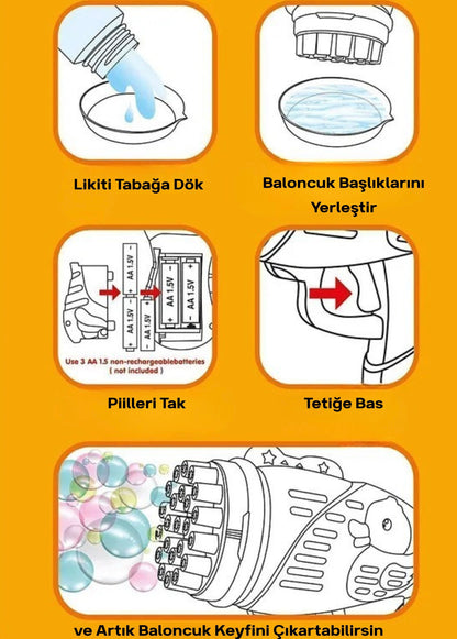 Mini Ördek Köpük Tabancası